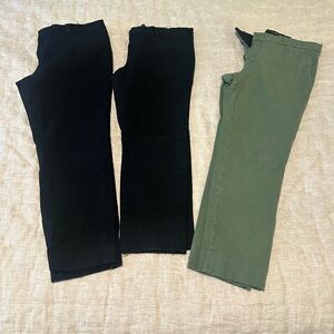 Banana Republic Black and Green Ankle Pants